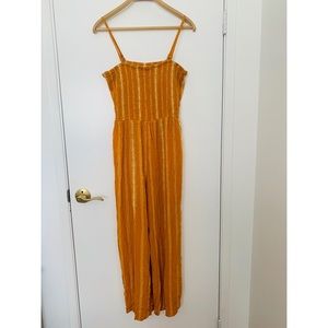 Mudd orange and white stripes jumpsuit